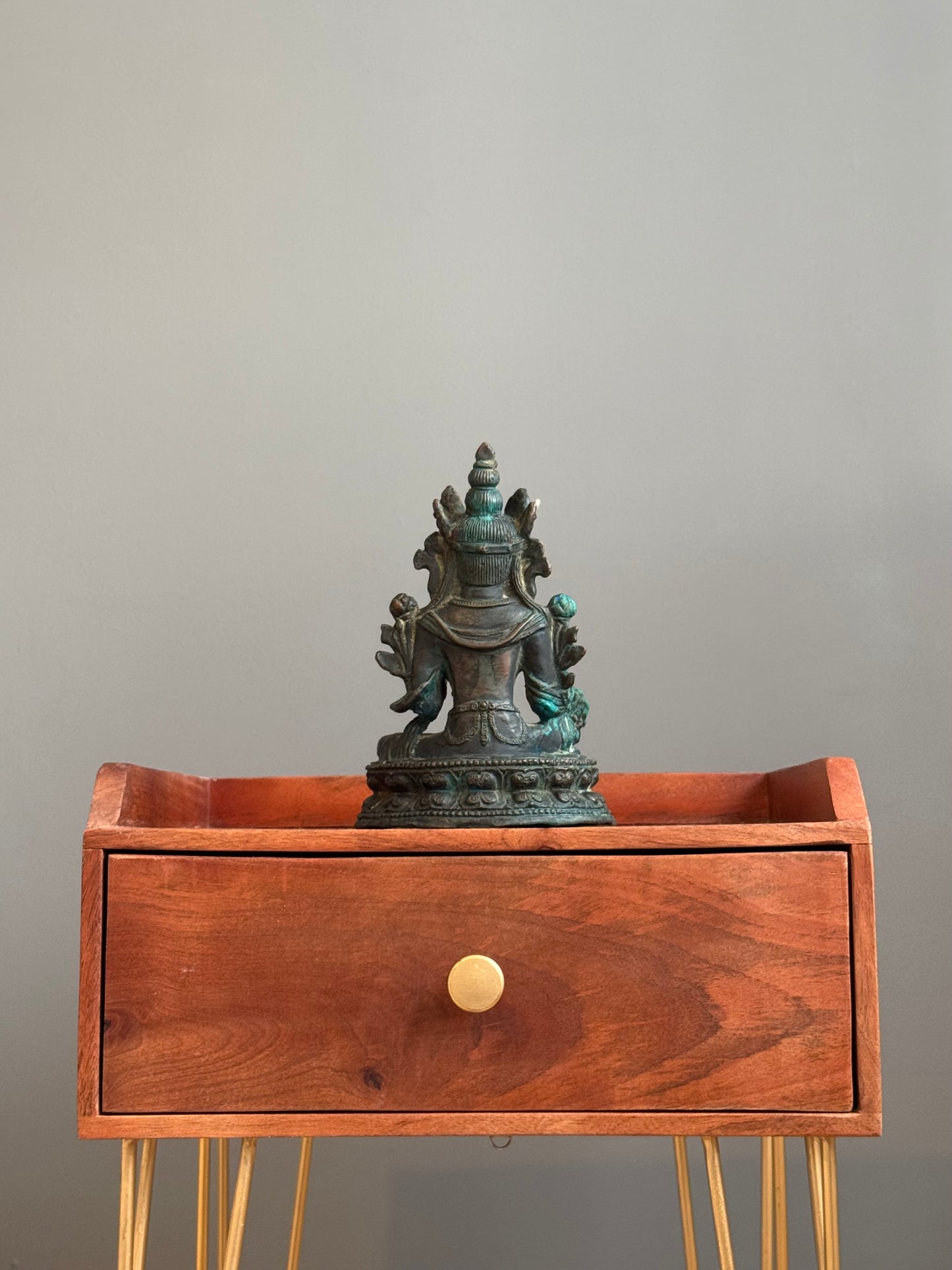 Tibetian Bronze Buddha Seated On Lotus Base 19th Century